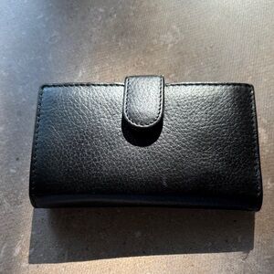 Mundi Black Leather Wallet
